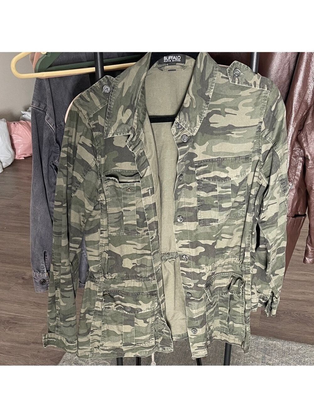 Buffalo David Bitton Men's Green Camouflage Field Jacket